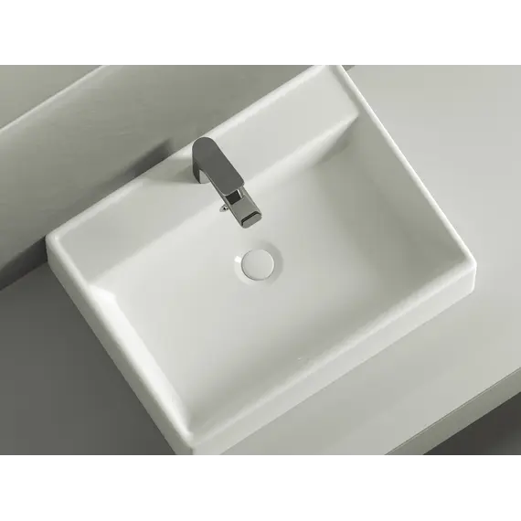 Умывальник чаша Ceramica Nova накладная прямоугольная Element 590*450*160мм