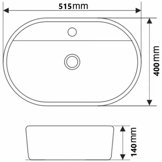 Раковина для ванной CeramaLux 78325XS