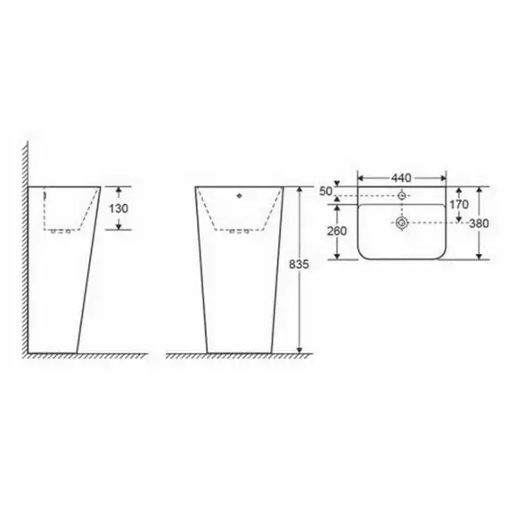 Раковина напольная CeramaLux G-302