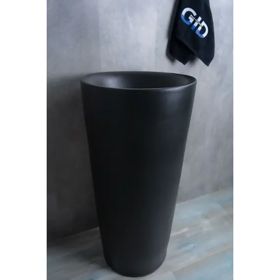 Напольная черная раковина для ванной Gid Nb130bg