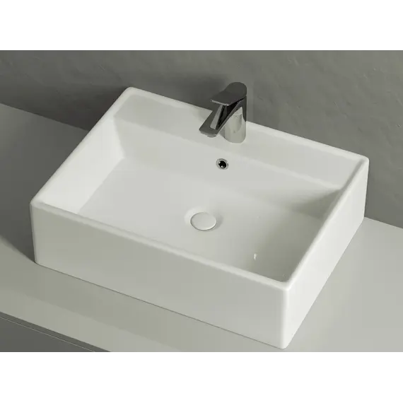 Умывальник чаша Ceramica Nova накладная прямоугольная Element 590*450*160мм