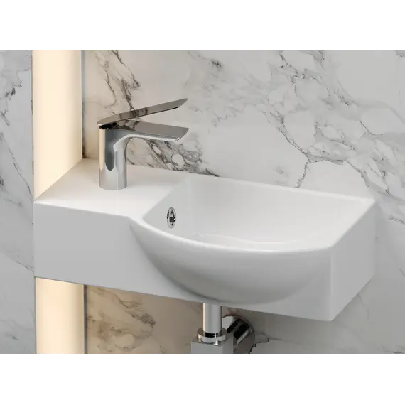 Умывальник Ceramica Nova CN6039 L/R подвесной прямоугольный  с крепежом  Element 400*220*120мм