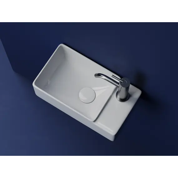 Ceramica Nova Умывальник подвесной прямоугольный (чаша слева, отверстие под смеситель справа) Element 395*220*125мм