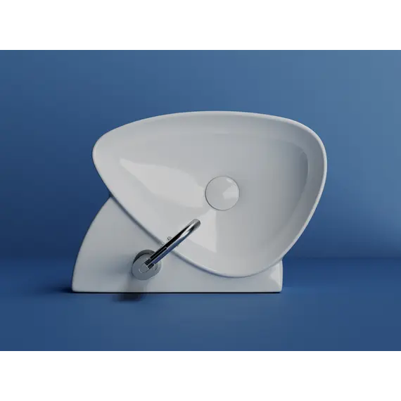 Раковина подвесная Ceramica Nova с отверстием под смеситель, с системой слива- перелива, 495*350*155, цвет белый