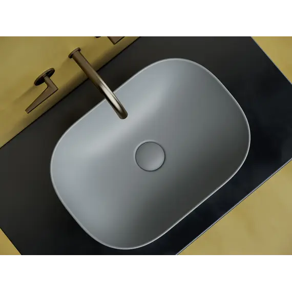 Умывальник чаша Ceramica Nova накладная прямоугольная (цвет Антрацит Матовый) Element 455*325*135мм