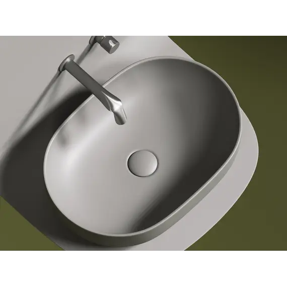 Умывальник чаша Ceramica Nova накладная овальная (цвет Антрацит Матовый) Element 600*415*135мм