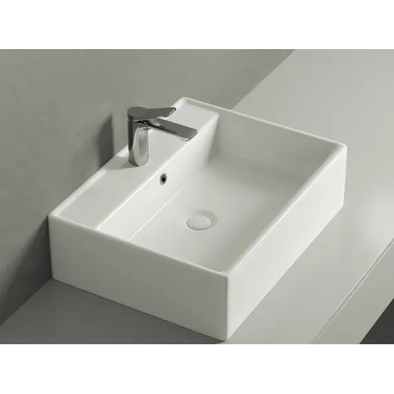 Умывальник чаша Ceramica Nova накладная прямоугольная Element 590*450*160мм