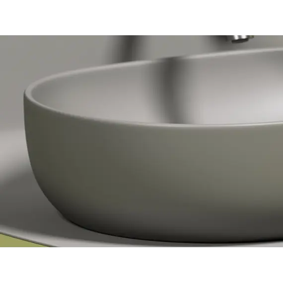 Умывальник чаша Ceramica Nova накладная овальная (цвет Антрацит Матовый) Element 600*415*135мм