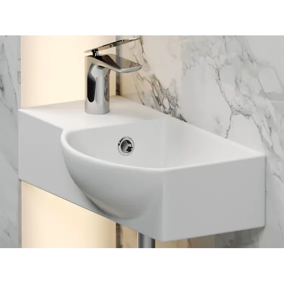 Умывальник Ceramica Nova CN6039 L/R подвесной прямоугольный  с крепежом  Element 400*220*120мм