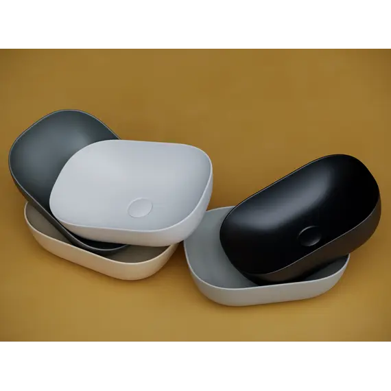 Умывальник чаша Ceramica Nova накладная прямоугольная (цвет Антрацит Матовый) Element 455*325*135мм