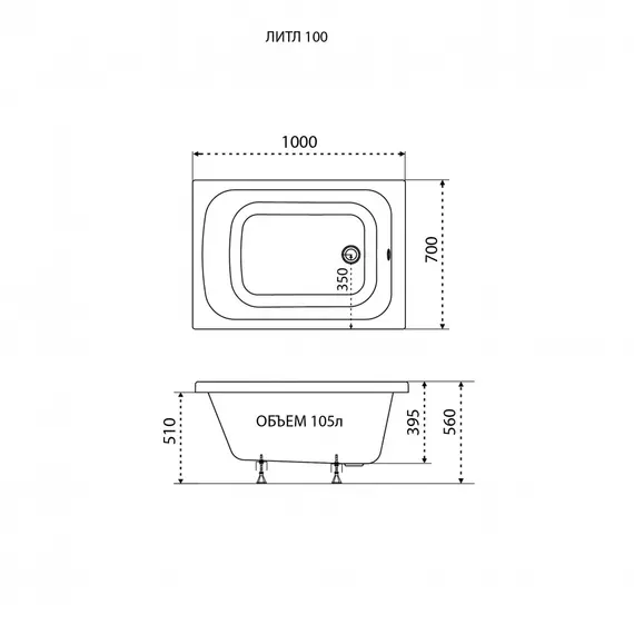 Ванна акриловая Triton Литл