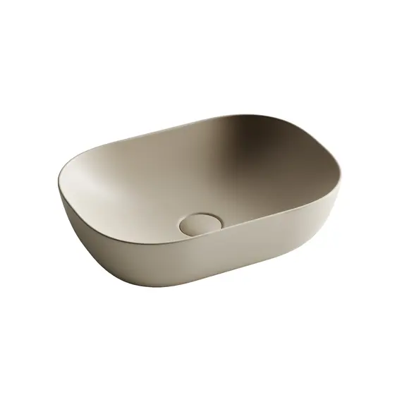 Умывальник чаша Ceramica Nova накладная прямоугольная (цвет Капучино Матовый) Element 455*325*135мм