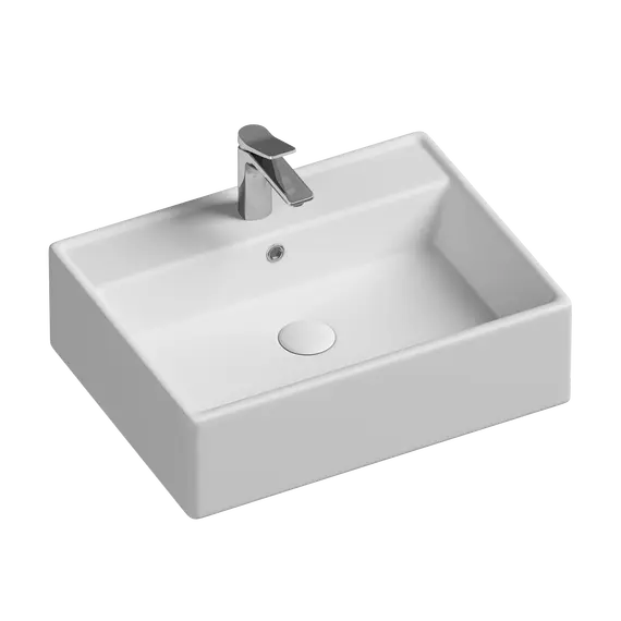 Умывальник чаша Ceramica Nova накладная прямоугольная Element 590*450*160мм