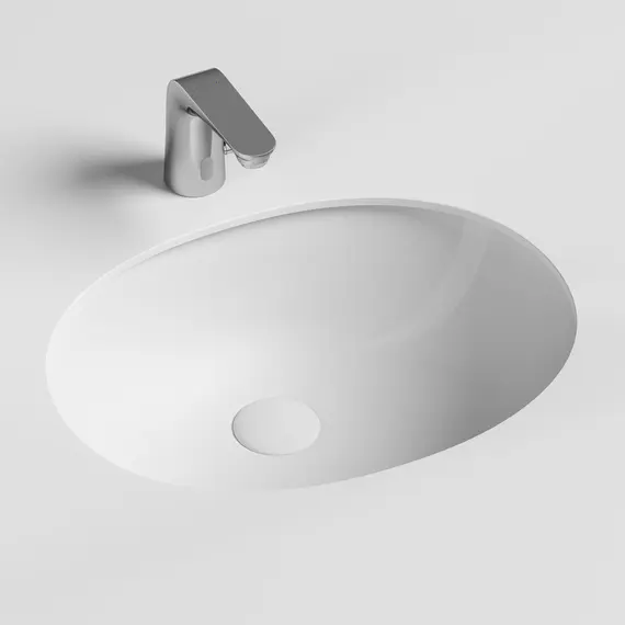 Умывальник Ceramica Nova овальный встраиваемый под столешницу Element 560*420*195мм, с крепежом и шаблоном для установки