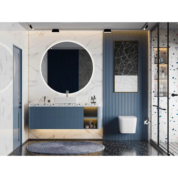 Унитаз ABBER Rechteck AC1201T подвесной белый, безободковый, смыв торнадо