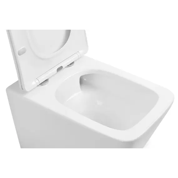 Унитаз ABBER Rechteck AC1201T подвесной белый, безободковый, смыв торнадо