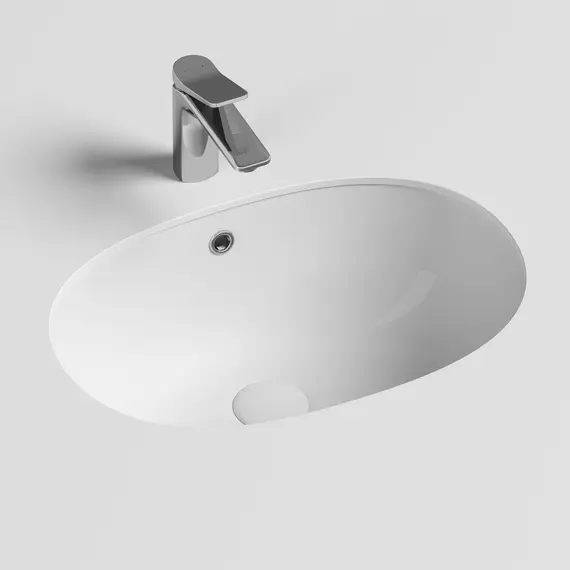 Умывальник Ceramica Nova овальный встраиваемый под столешницу Element 565*385*210мм, с крепежом и шаблоном для установки