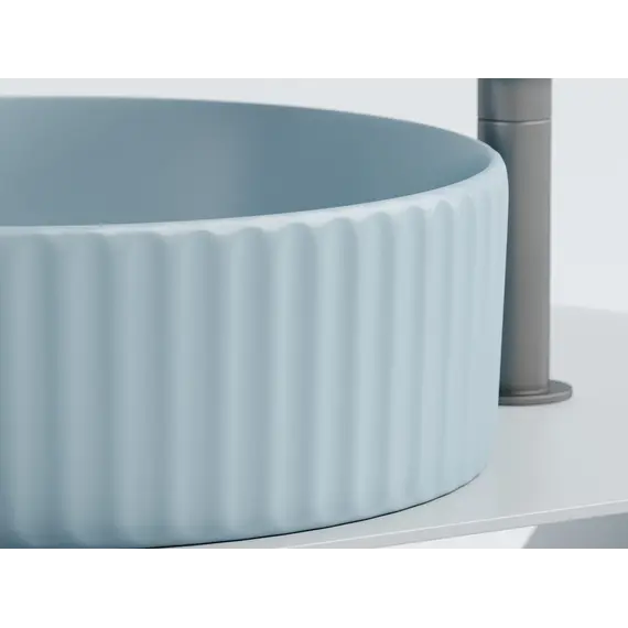 Умывальник чаша Ceramica Nova накладная круглая (цвет Голубой Матовый) Element 360*360*115мм