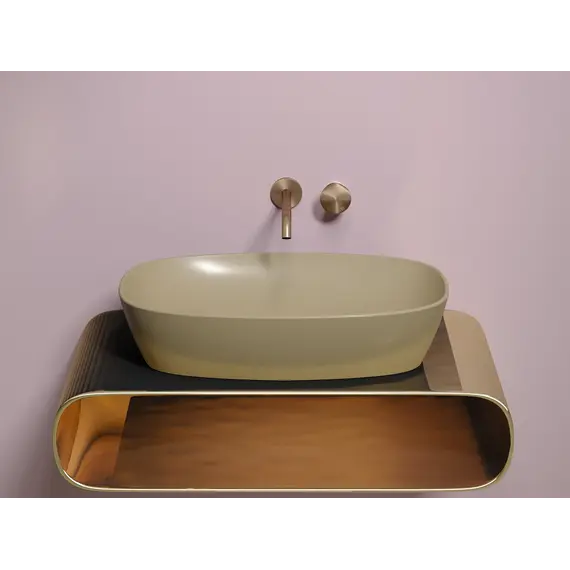 Умывальник чаша Ceramica Nova накладная овальная (цвет Капучино Матовый) Element 600*380*138мм