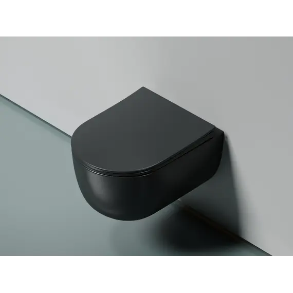 Подвесной унитаз Ceramica Nova Modena  Rimless (цвет Темный Антрацит Матовый),