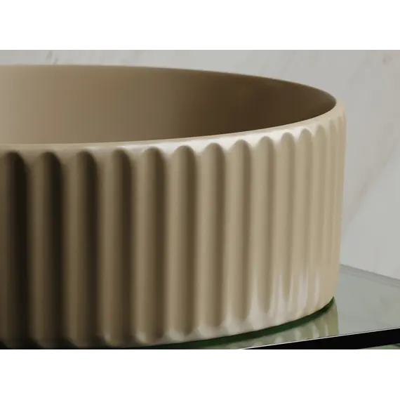 Умывальник чаша Ceramica Nova накладная круглая (цвет Капучино Матовый) Element 360*360*115мм