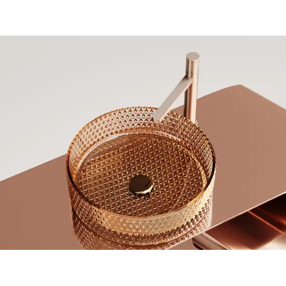 Умывальник чаша Ceramica Nova  накладная круглая (цвет бежевый) Cristal 360*360*112мм