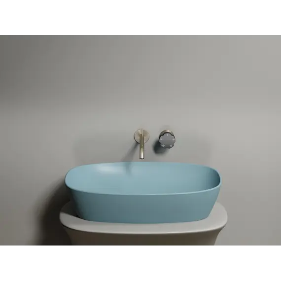 Умывальник чаша Ceramica Nova накладная овальная (цвет Зеленый Матовый) Element 600*380*138мм