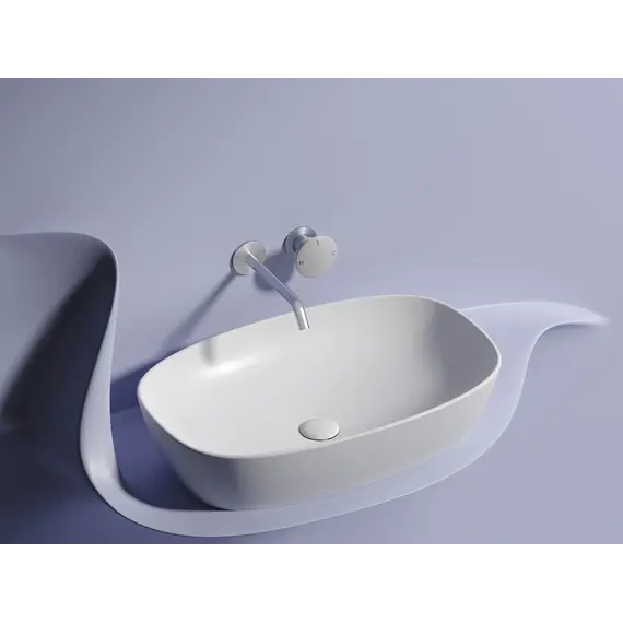 Умывальник чаша Ceramica Nova накладная овальная (цвет Белый Матовый) Element 600*380*138мм