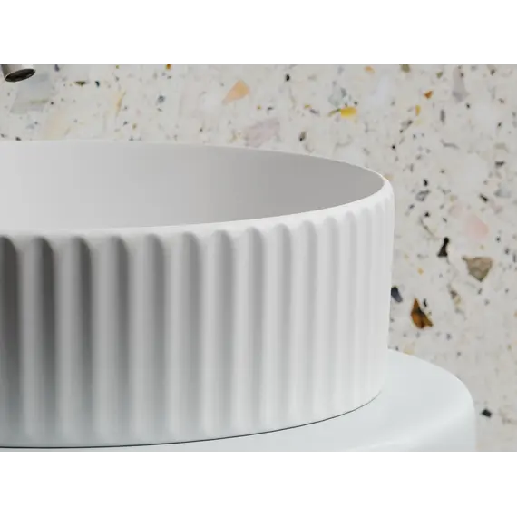 Умывальник чаша Ceramica Nova  накладная круглая (цвет Белый Матовый) Element 360*360*115мм