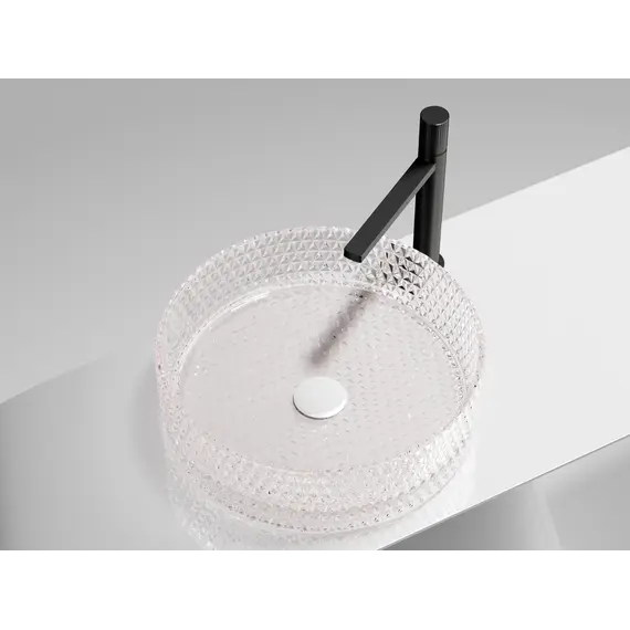 Умывальник чаша Ceramica Nova накладная круглая (цвет розовый) Cristal 360*360*112мм