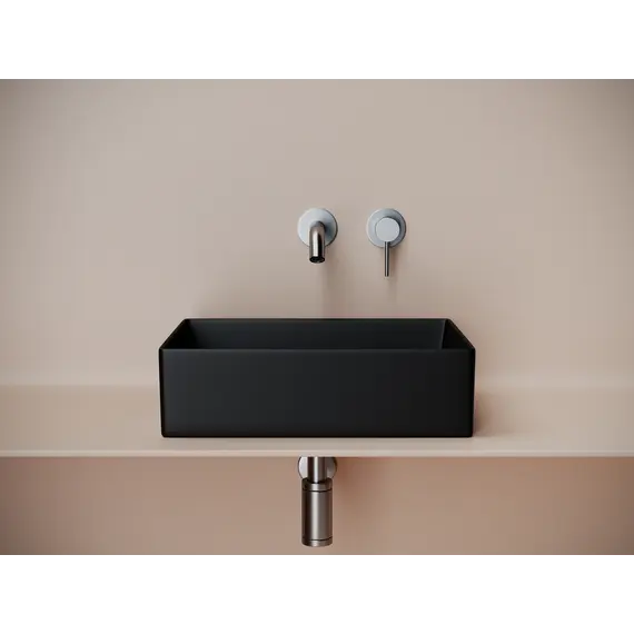 Раковина Ceramica Nova накладная прямоугольная 361*471*130, без перелива,  цвет черный матовый, арт.СN6069MB