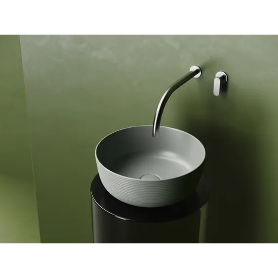 Раковина Ceramica Nova накладная круглая 356*356*135, без перелива, цвет антрацит матовый