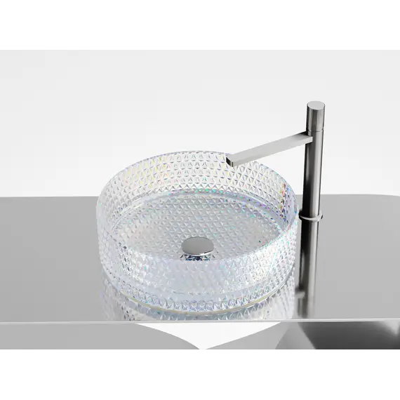 Умывальник чаша Ceramica Nova накладная круглая (цвет неон) Cristal 360*360*112мм