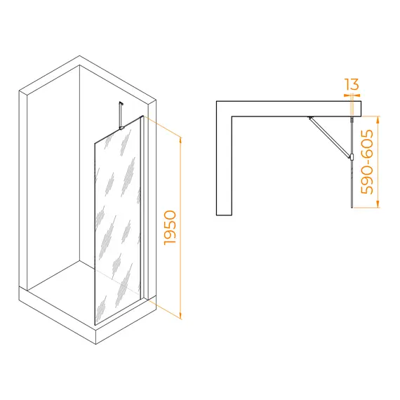 Душевая перегородка RGW WA-110B
