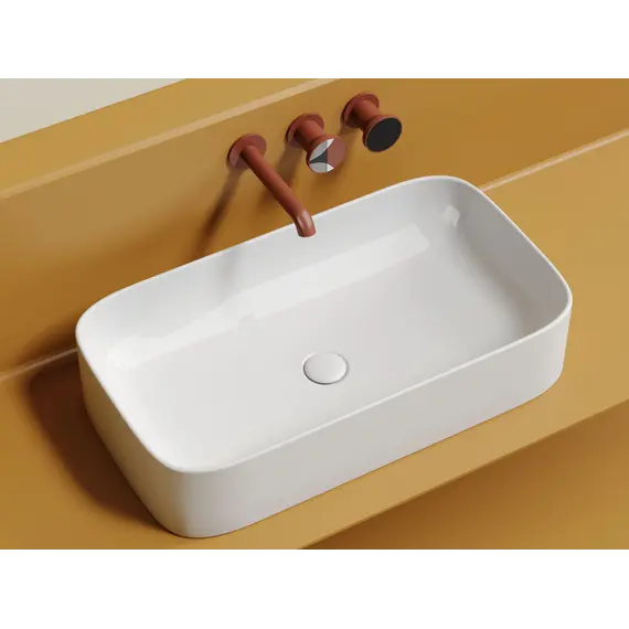Умывальник чаша Ceramica Nova  накладная прямоугольная Element 705*380*150мм