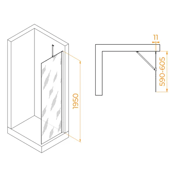 Душевая перегородка RGW WA-102B