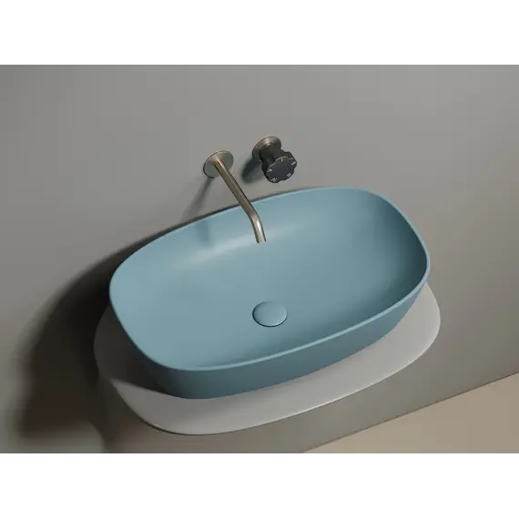 Умывальник чаша Ceramica Nova накладная овальная (цвет Зеленый Матовый) Element 600*380*138мм