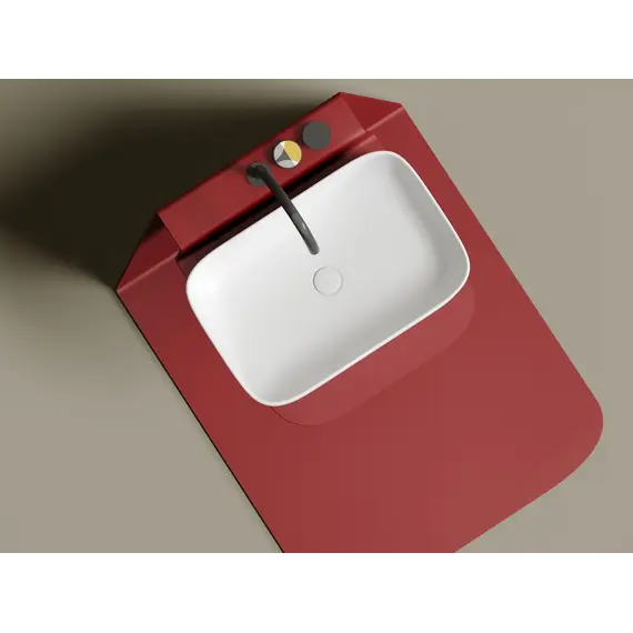 Умывальник чаша Ceramica Nova накладная прямоугольная (цвет Белый Матовый) Element 605*380*150мм