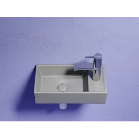 Умывальник подвесной Ceramica Nova L/R, антрацит матовый Element 407*217*100