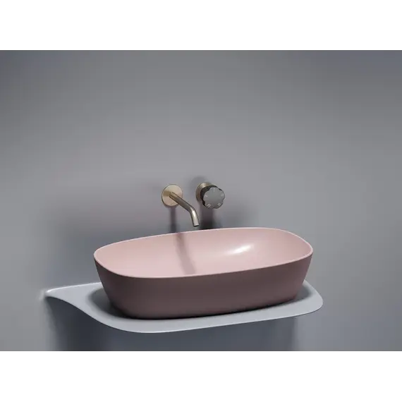 Умывальник чаша Ceramica Nova накладная овальная (цвет Розовый Матовый) Element 600*380*138мм