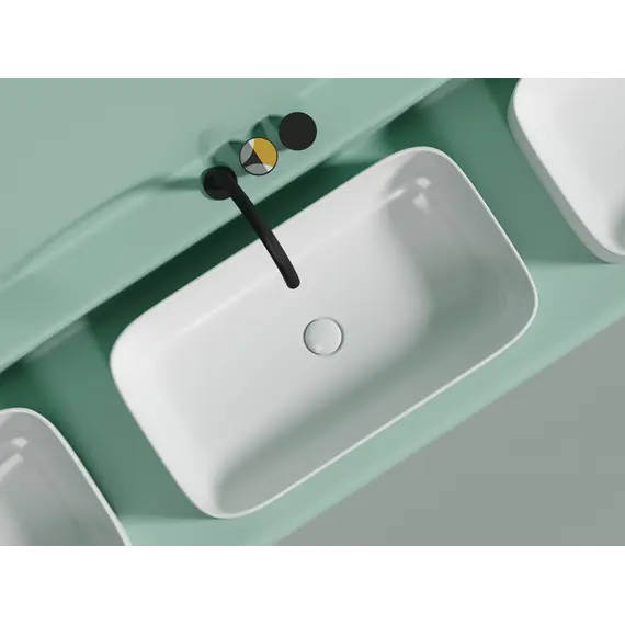 Умывальник чаша Ceramica Nova накладная ( Белый Матовый) Element 705*380*150мм