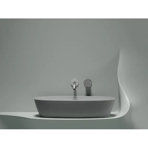 Умывальник чаша Ceramica Nova накладная овальная (цвет Серый Матовый) Element 600*380*138мм