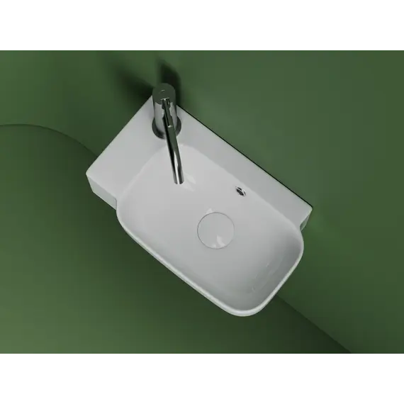 Рукомойник Ceramica Nova подвесной L/R  403*249*140, с отверстием под смеситель , с системой перелива