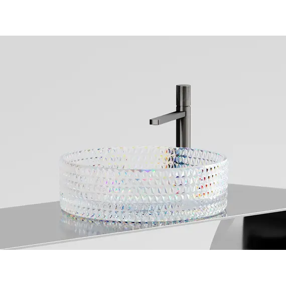 Умывальник чаша Ceramica Nova накладная круглая (цвет неон) Cristal 360*360*112мм