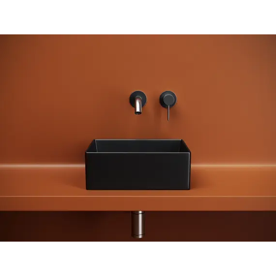 Раковина Ceramica Nova накладная квадратная 361*361*130, , без перелива, цвет черный матовый, арт.CN6068MB