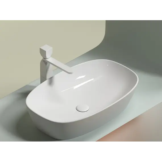 Умывальник чаша Ceramica Nova накладная овальная Element 600*380*138мм