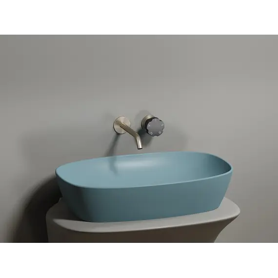 Умывальник чаша Ceramica Nova накладная овальная (цвет Зеленый Матовый) Element 600*380*138мм