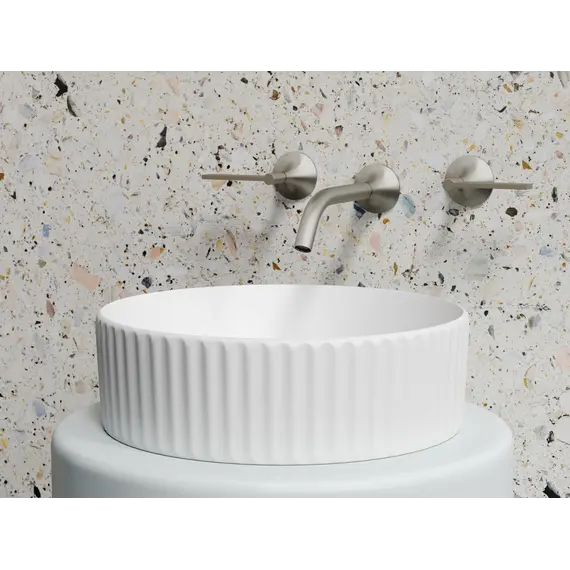 Умывальник чаша Ceramica Nova  накладная круглая (цвет Белый Матовый) Element 360*360*115мм