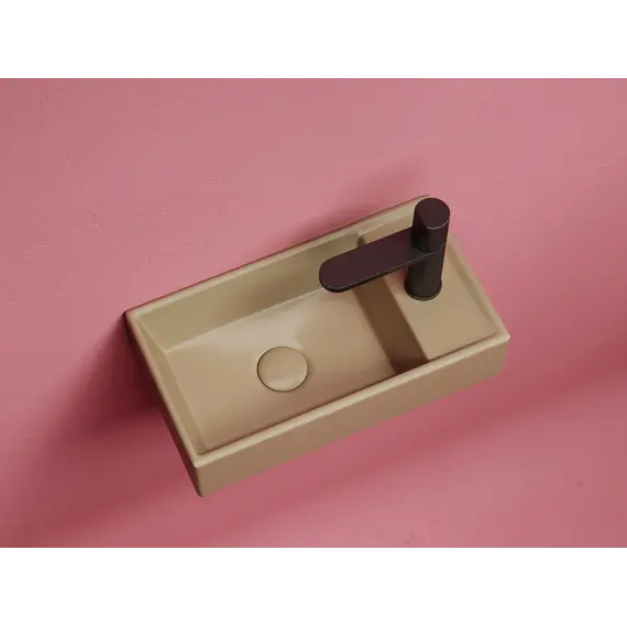 Умывальник подвесной Ceramica Nova L/R, капучино матовый Element 407*217*100