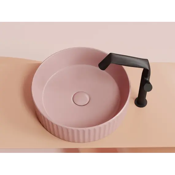 Умывальник чаша Ceramica Nova накладная круглая (цвет Розовый Матовый) Element 360*360*115мм